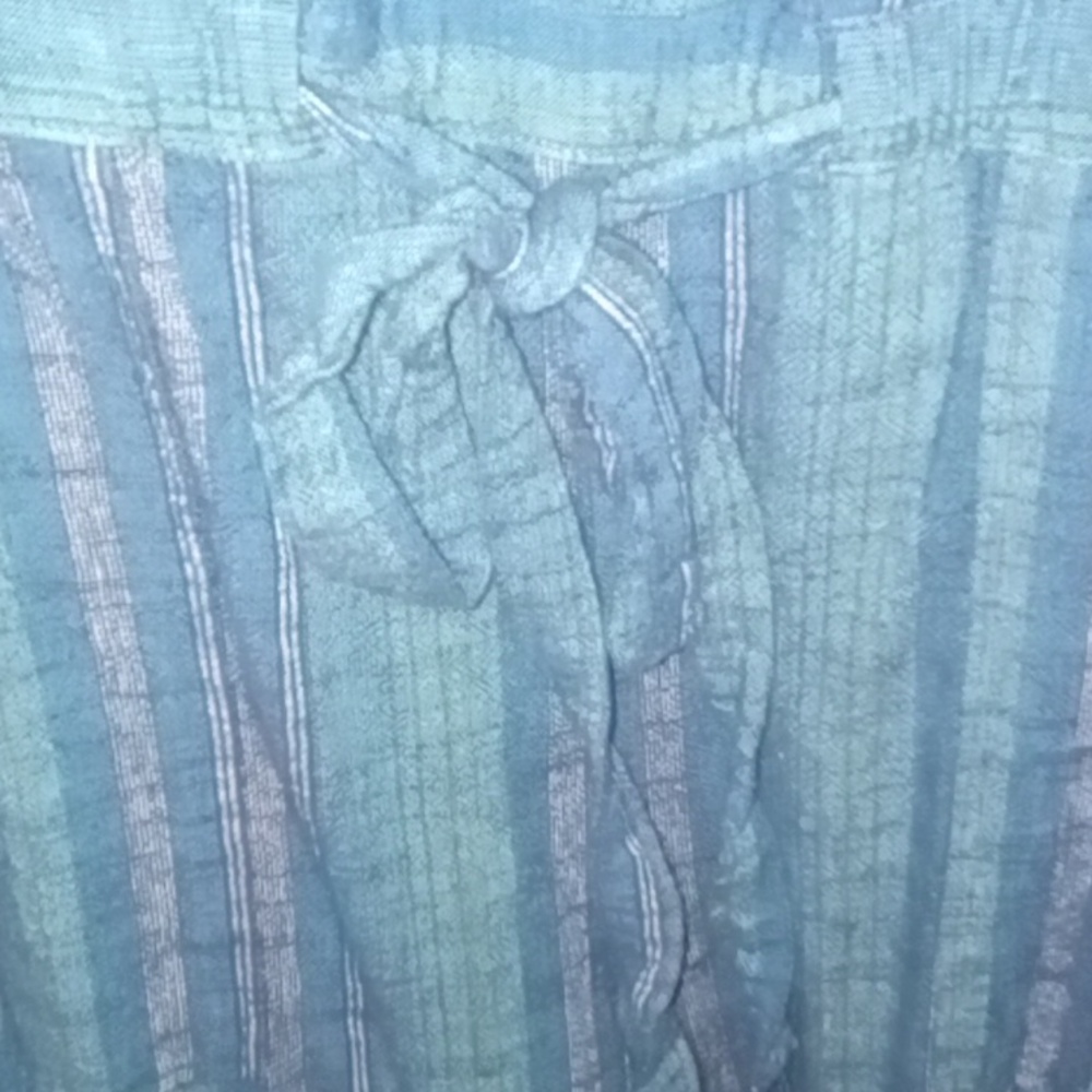 Womens green/teal rompers wide leg spaghetti strap adjustable - Picture 4 of 6